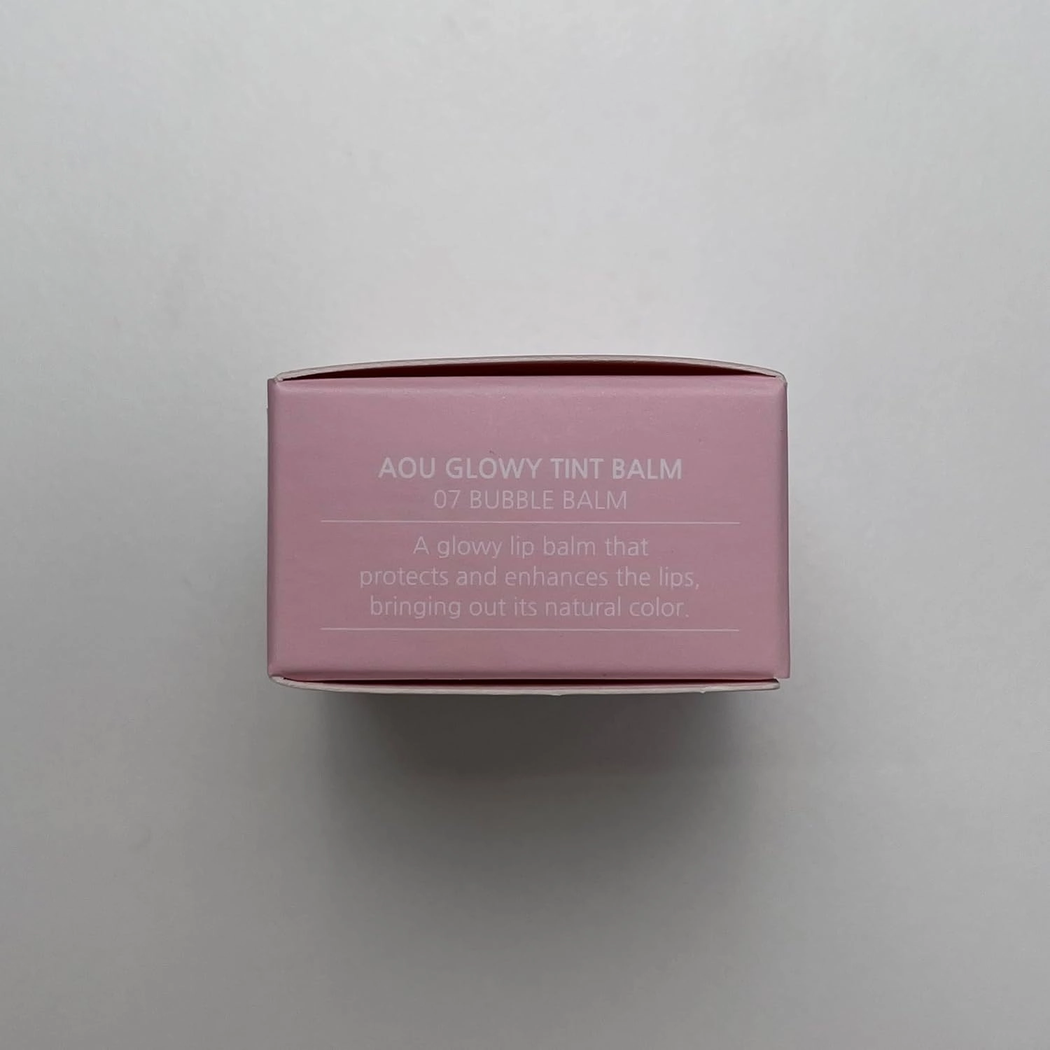 AOU GLOWY TINT BALM Tinted Lip Balm with Natural Gloss Instant Hydration for Chapped Lips 0.12Oz (07 Bubble Balm)
