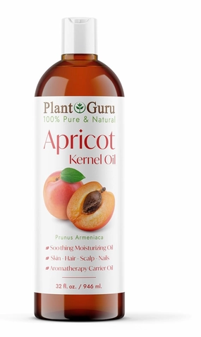 Apricot Kernel Oil 32 fl. oz. Cold Pressed 100% Pure Natural Carrier - Skin, Face, Body And Hair Growth Moisturizer. Great For DIY Cream, Lotions and Lip balm.