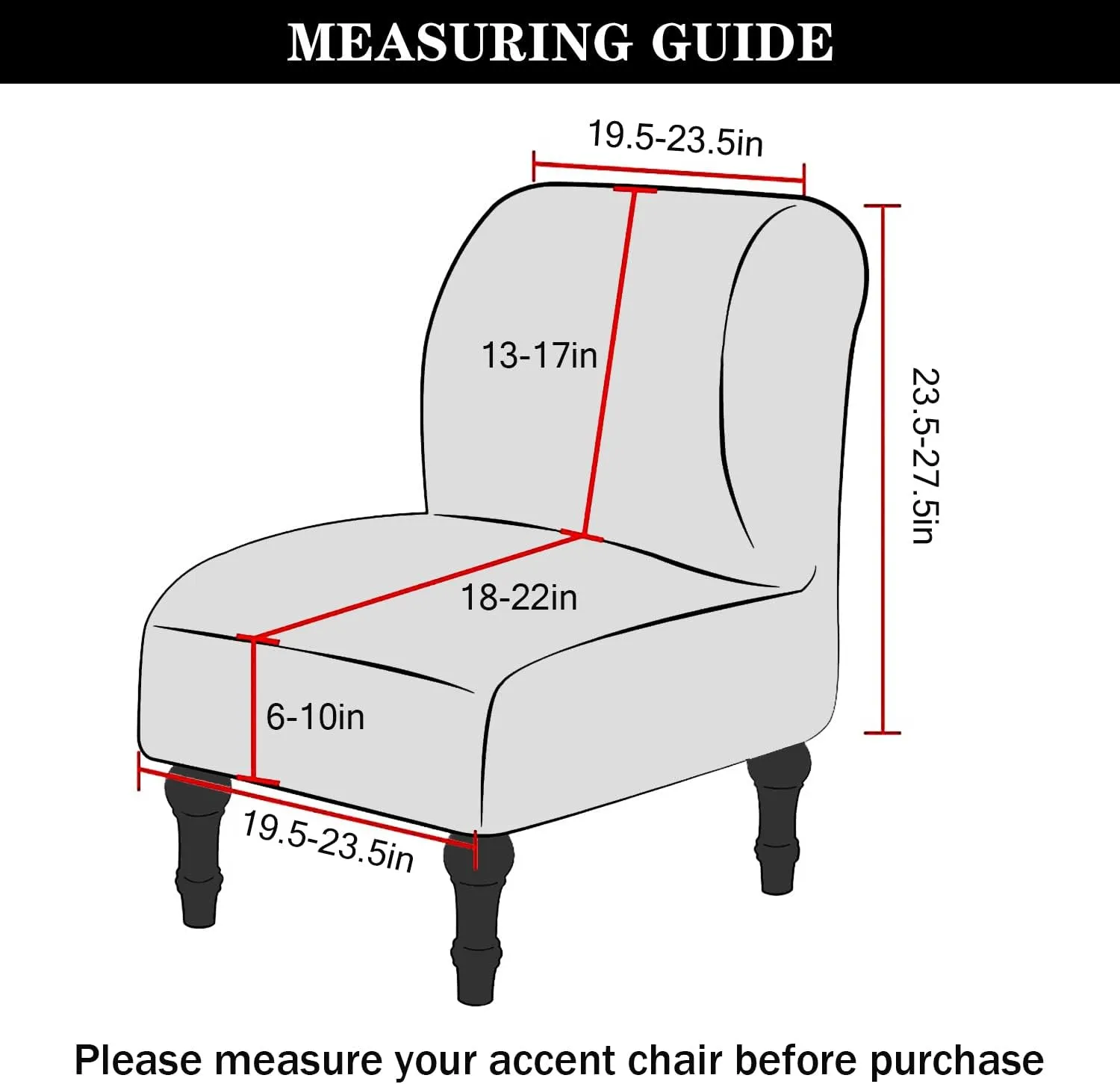 Armless Accent Chair Covers, Stretch Armless Chair Slipcover Velvet Armless Chair Covers Furniture Protector for Living Room Bedroom (Camel)