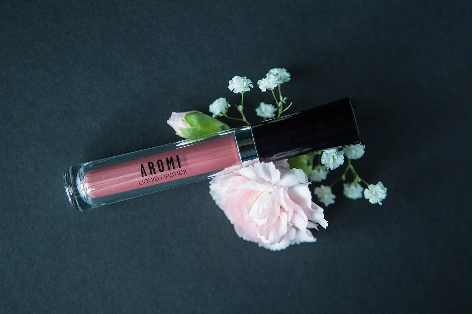 Aromi Rosy Chestnut Matte Liquid Lipstick | Warm, Earthy Rose Lip Color, Vegan, Cruelty-free, Smudge Proof   Long-Lasting Lipstick (Stella Rosae)