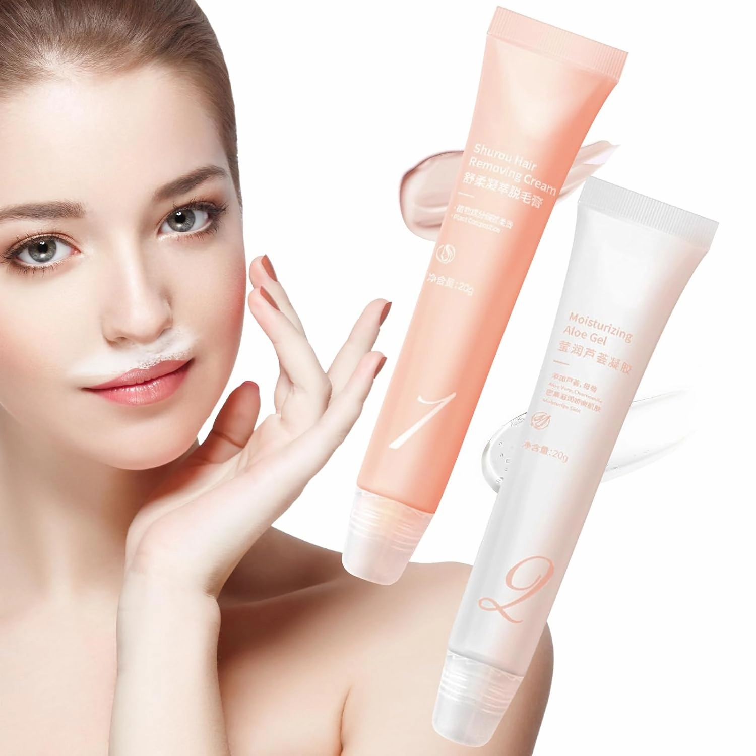 Auures Hair Removal Cream, Auures Facial Hair Removal Cream,Sensitive Skin Facial Hair Remover, Depilatory Kit