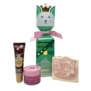 Bath & Body Works Holyday Lip Duo - Hot Cocoa & Cream Lip Gloss, Cocoa Mint Lip Scrub with a Himalayan Salts Springs Sample Soap.