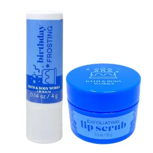 Bath and Body Work Birthday Frosting Lip Care Duo Set - Lip Scrub and Lip Balm