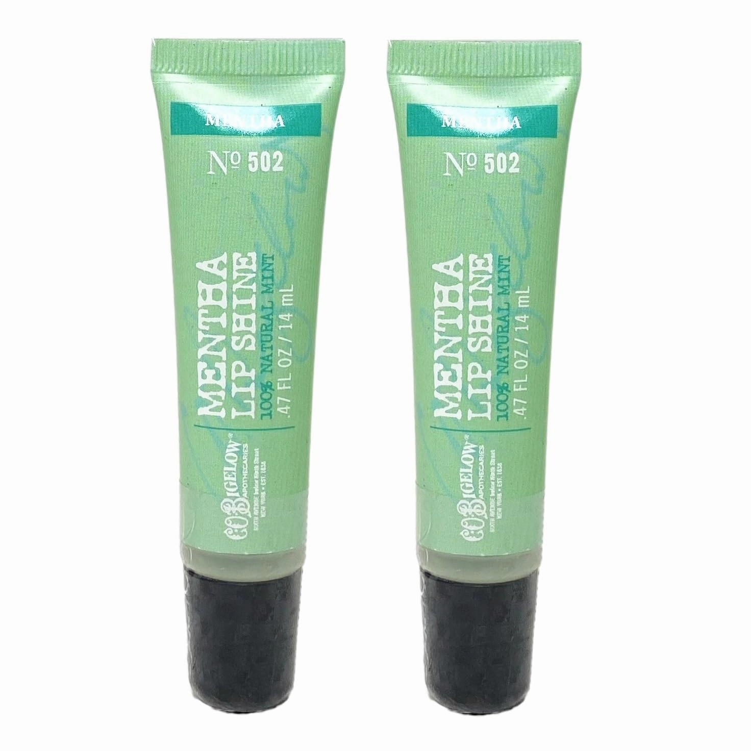 Bath and Body Work Mentha Lip Shine Value Pack - Lot of 2, Full Size, green