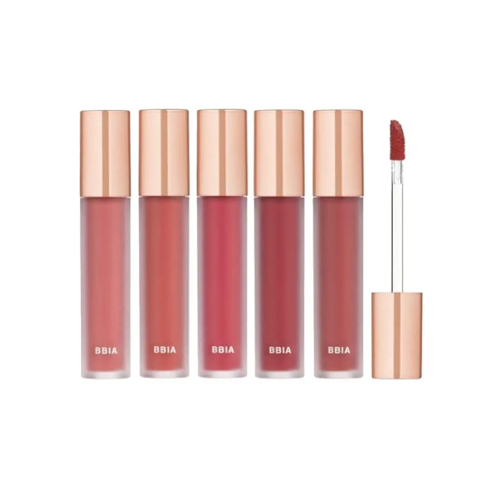 BBIA Last Velvet Tint MORE Series 5P Bundle Set (#V16~V20) - Soft & Creamy Matte Finish Lip Stain, Blur Effect with Velvety Texture, Long-Lasting, High Pigment, Lightweight, Non-Drying, Vegan