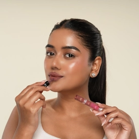 Be.llavita High Five 5-in-1 Face Glam Makeup Stack- Eyeshadow, Highlighter, Lip Gloss, Lipstick & Blush | Long-Lasting, Smudge-Proof, Travel-Friendly | Coy Queen | 4.3ml