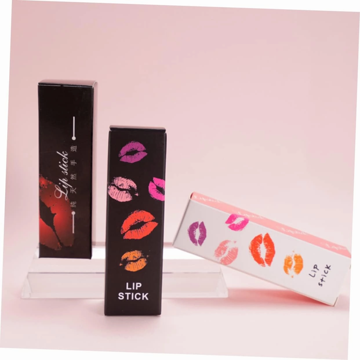 Beatifufu 50pcs Kraft Paper Lipstick Boxes - Organizer and Packaging Design for Lip Balm, Cream, Gloss, Essential Oil - Pink Cardboard Tube Box