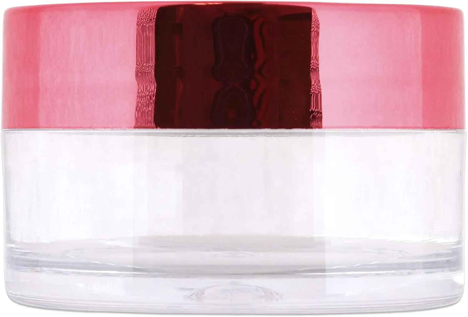 Beauticom 20g/20ml USA Acrylic Round Clear Jars with Lids for Lip Balms, Creams, Make Up, Cosmetics, Samples, Ointments (48 Jars, Metallic Rose-Pink Gold)