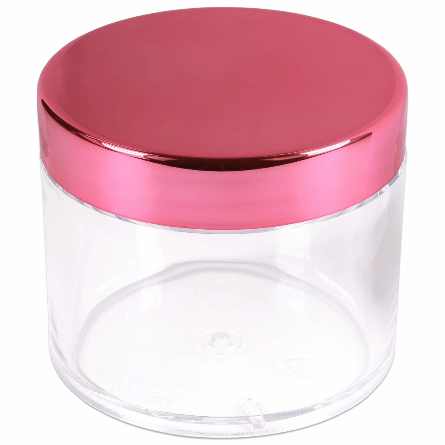 Beauticom 2 oz./ 60 Grams/ 60 ML Thick Wall Round Clear Plastic LEAK-PROOF Jars Container with ROSE GOLD Lids for Cosmetic, Lip Balm, Creams, Lotions, Liquids (384 Jars, Rose Gold)