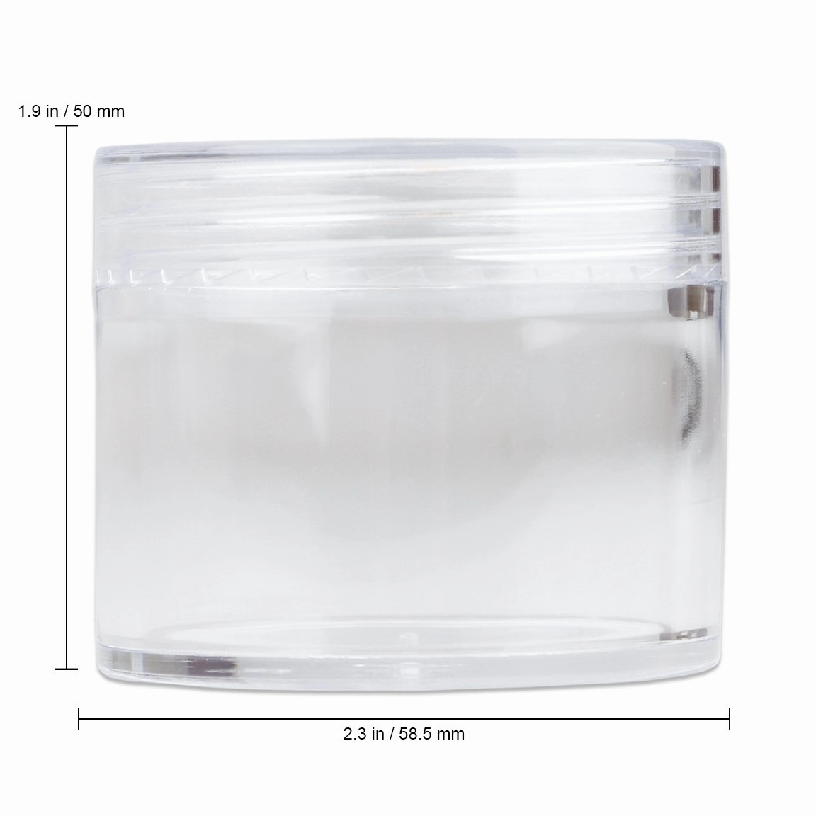 Beauticom 60 Grams/60 ML (2 Oz) Round Clear Leak Proof Plastic Container Jars with Clear Lids for Travel Storage Makeup Cosmetic Lotion Scrubs Creams Oils Salves Ointments (384 Jars)