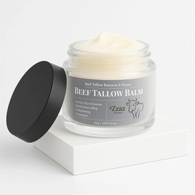 Beef Tallow Balm - 100% Pure Ingredients - Unscented Multipurpose Balm for Skincare - Beef Tallow Moisturizer 4oz/120g