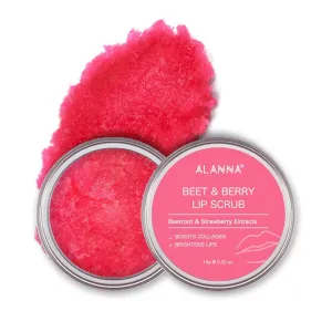 Beet & Berry Lip Scrub Balm | 87% Lightening & Brightening Dark Lips | Exfoliate & Hydrates Dry & Chapped Lips | 15 gm