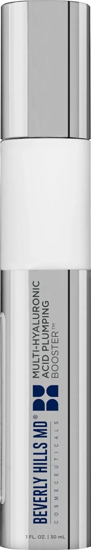 Beverly Hills MD Multi-Hyaluronic Acid Plumping Booster- Reduce Vertical Lip Wrinkles, Marionette Lines, Firm Skin w/HAs and Aloe- Anti-Aging Gel-Serum for Hydrating Skin- Correct Smile/Frown Lines