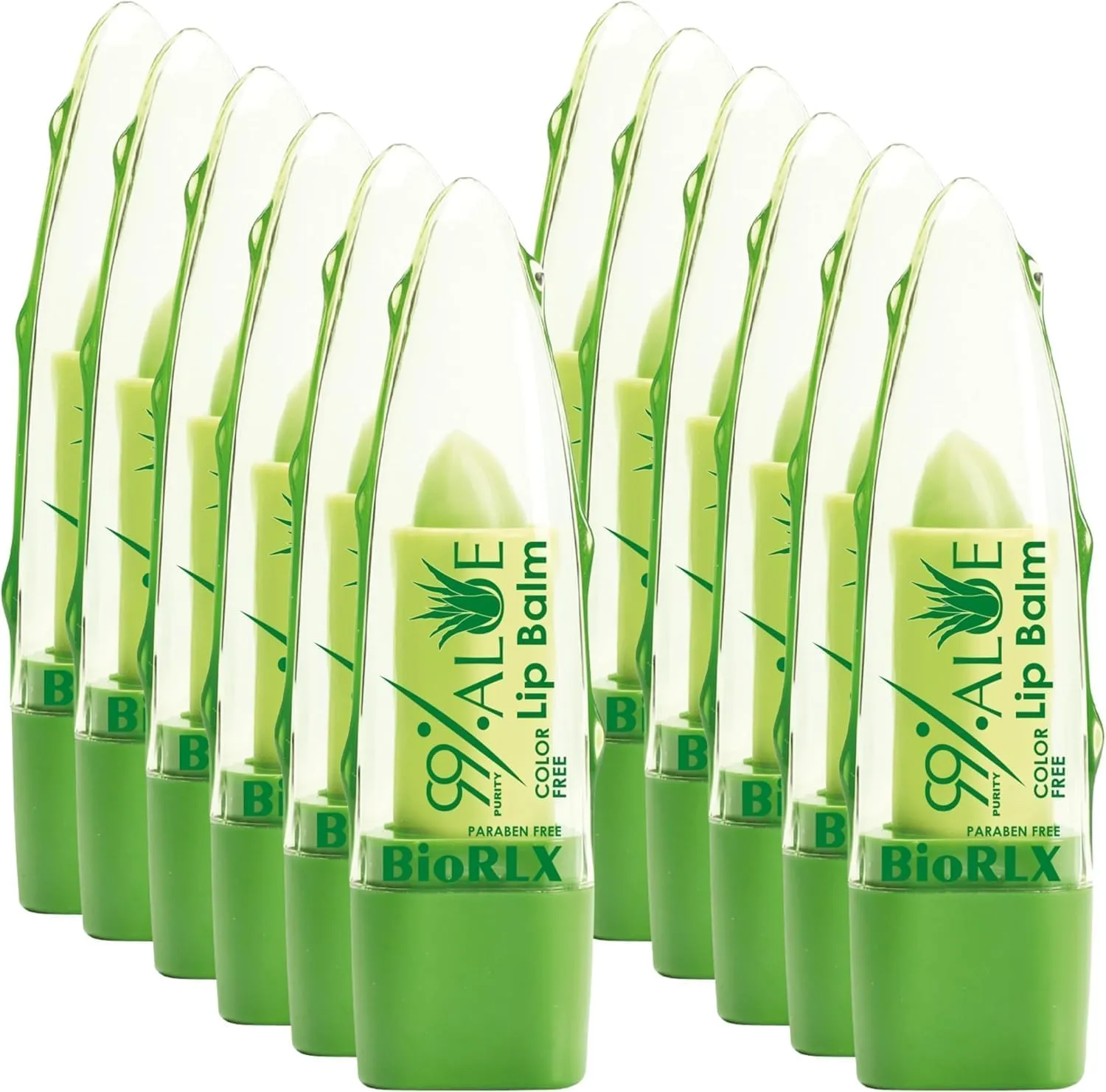 BioRLX Aloe Vera Lip Balm (Twelve Lip Balms)