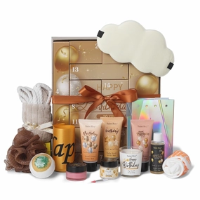 Birthday Gifts for Women & Men，Happy Birthday Surprise Box, 14pcs Luxury Spa Gifts, Gift Box for Mens Unique with Hand Cream, Holiday Advent Calendar, Skin Care Gift Sets for birthday