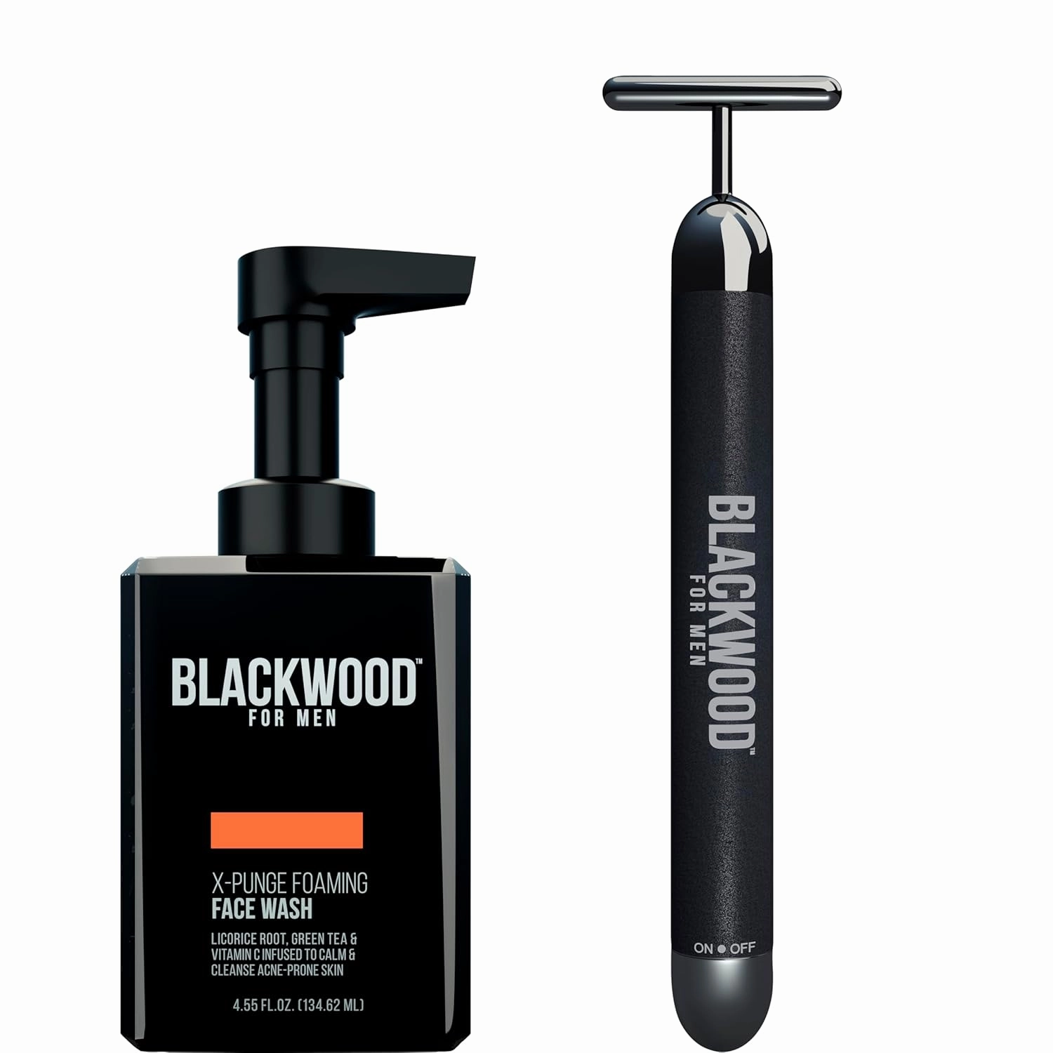Blackwood For Men X-Punge Foaming Face Wash (4.55 oz) with Eye Roller Facial Massager