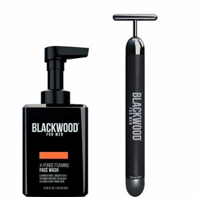 Blackwood For Men X-Punge Foaming Face Wash (4.55 oz) with Eye Roller Facial Massager