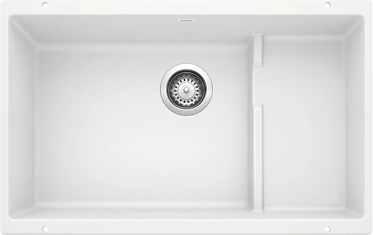 BLANCO, White 519453 PRECIS CASCADE SILGRANIT Undermount Kitchen Sink with Colander