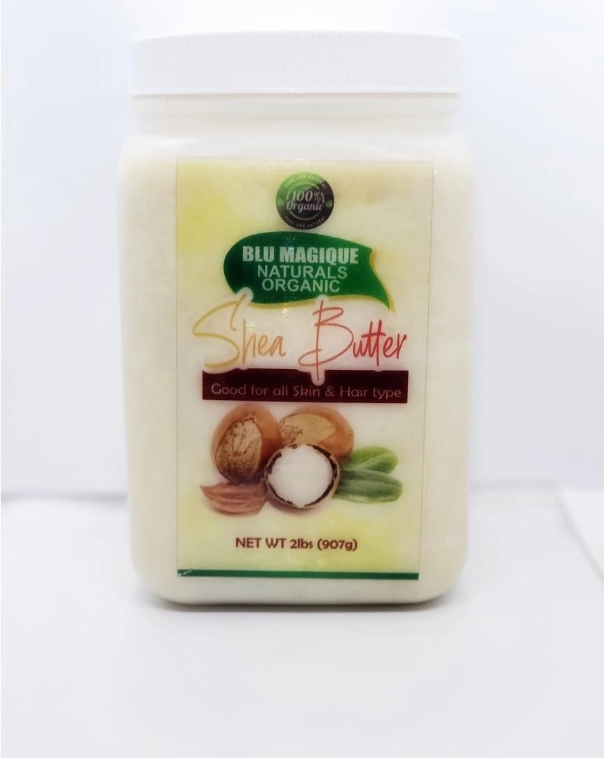 Blu Magique Naturals Shea Butter Raw Shea Butter - 100% Pure African Unrefined Shea Butter for Hair - Skin Moisturizer for Face, Body and for Soap Making Base and DIY and Lip Balm - 2 pounds