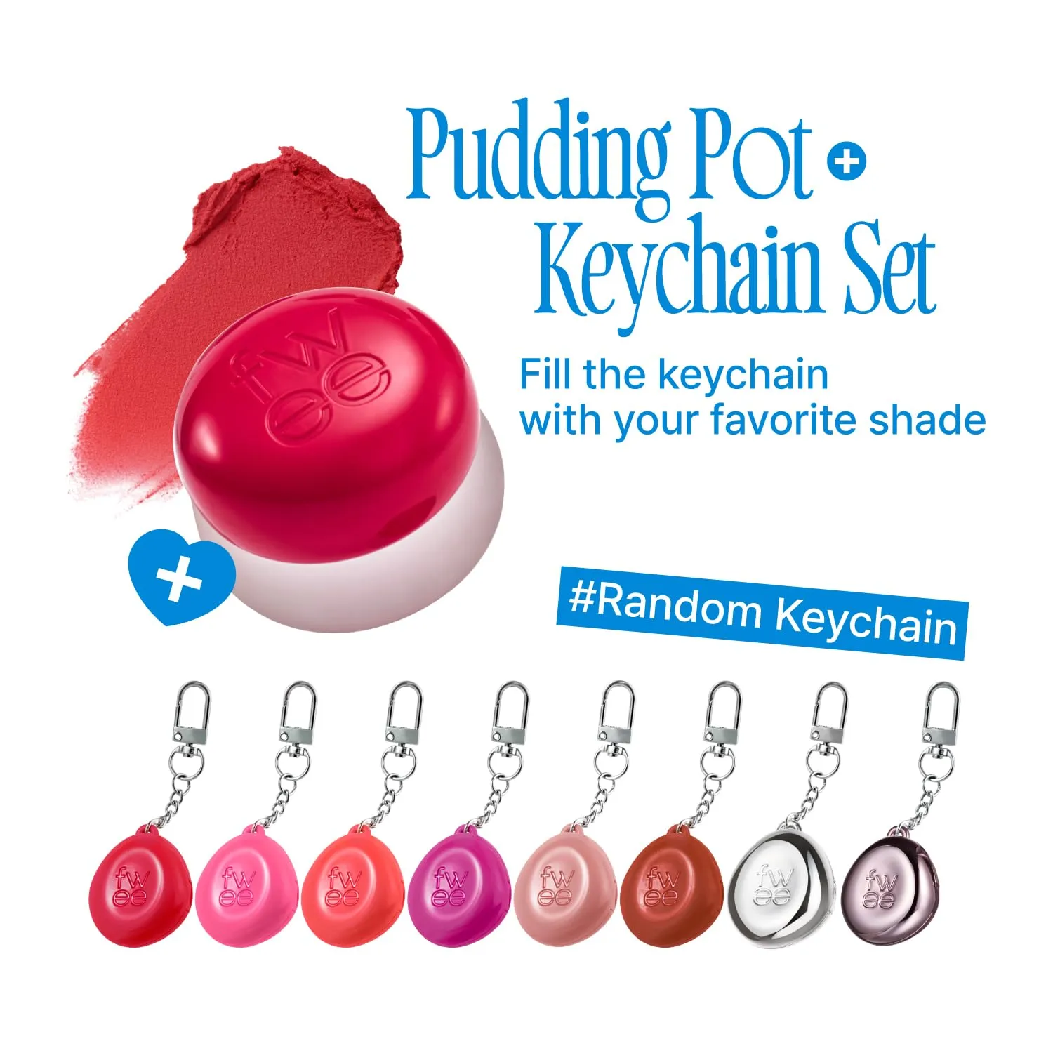 Blurry Pudding Pot   Keychain SET | Airbrushed Blush & Lip, Buildable Pigment, Long-lasting, Lightweight, Easy to Blend, Natural Soft Matte Finish Makeup – Boy (Bright Coral) | 0.17 oz