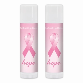 Breast Cancer Awareness Lip Balm - Breast Cancer Awareness Bulk Items - Pink Ribbon - Hope Design (Set of 12)