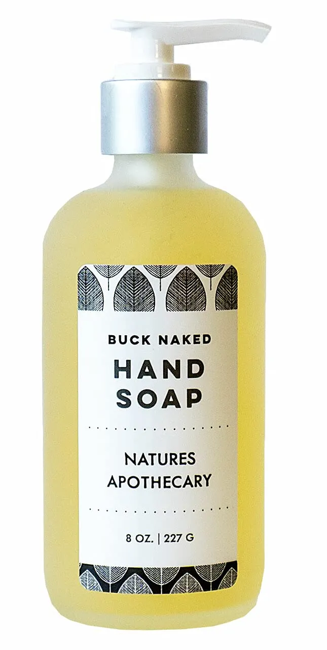 Buck Naked (Unscented) Eco-Friendly Refillable Liquid Soap - Vegan, Sulfate-Free, Hypoallergenic, All-Natural, Plant-Derived, Made in USA by DAYSPA Body Basics, 64oz / Half Gallon Refill
