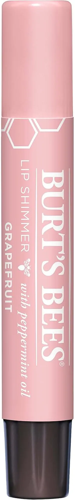 Burt's Bees 100% Natural Moisturizing Lip Shimmer, Grapefruit - 1 Tube (Pack of 2)