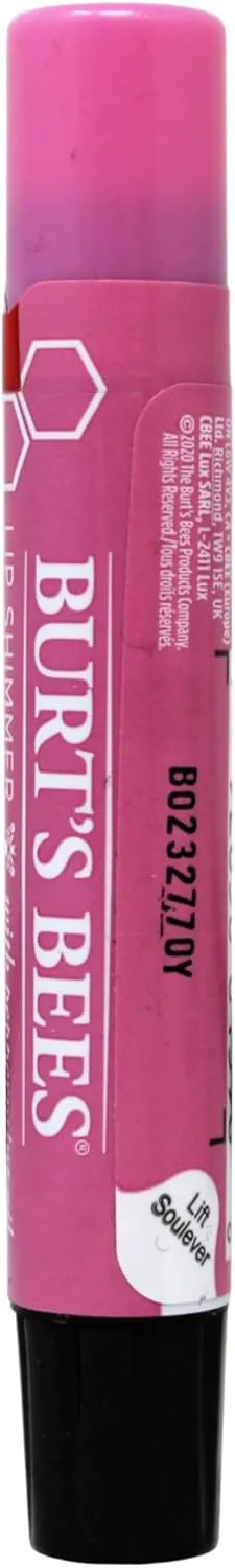 Burt's Bees Lip Shimmer Strawberry, 0.09 Ounce (Pack of 4)