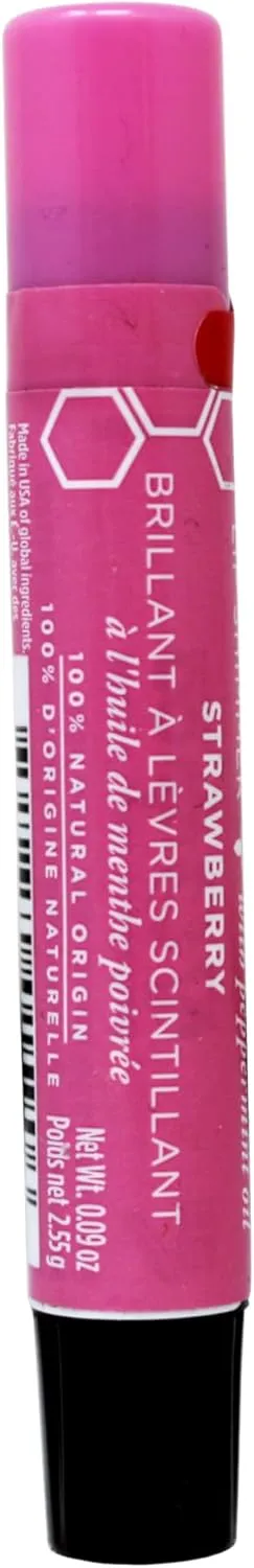 Burt's Bees Lip Shimmer Strawberry, 0.09 Ounce (Pack of 4)
