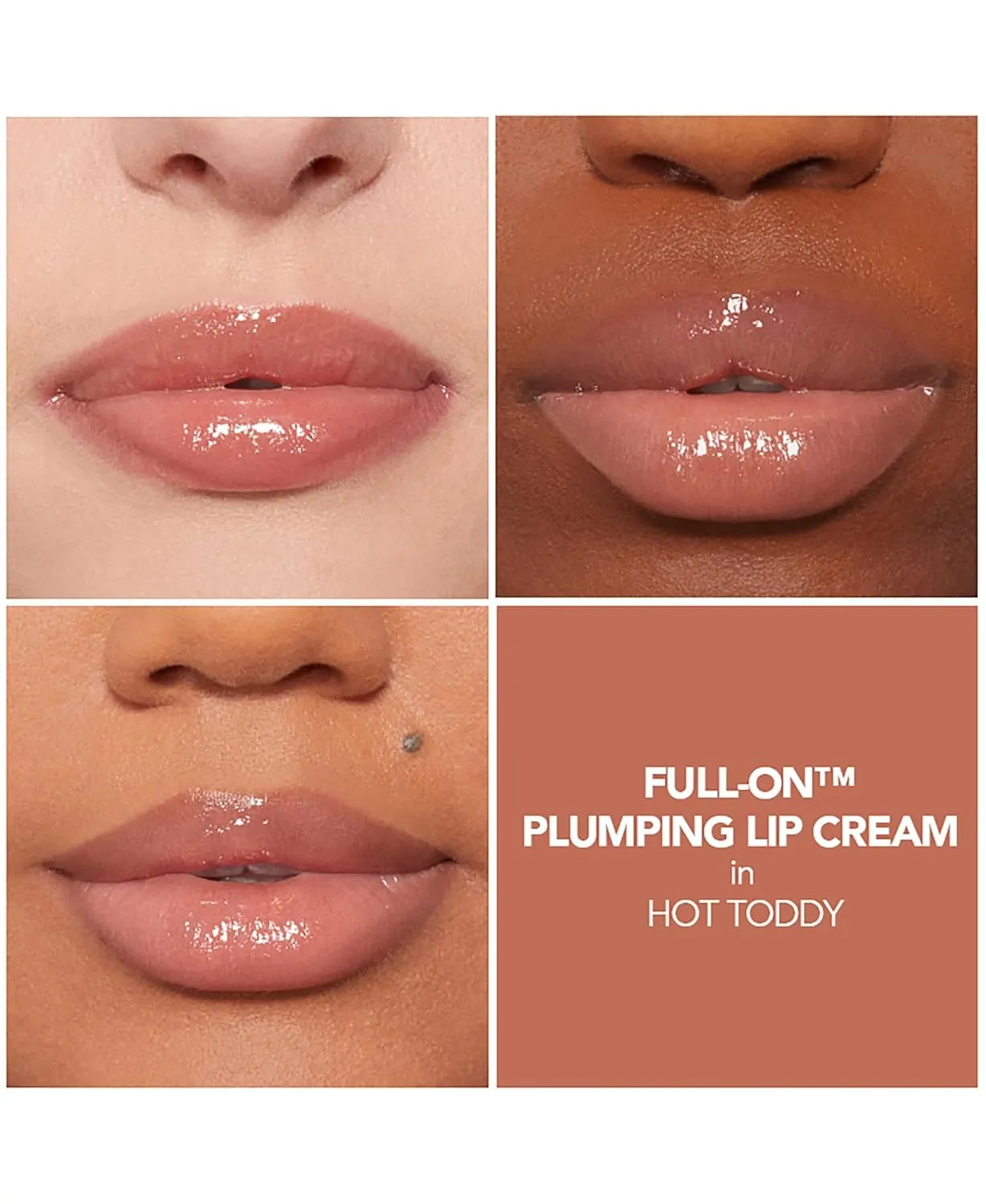 BUXOM Full-On Plumping Lip Cream, Lip Plumper Gloss, Enhancing Tinted Lip Plumper, Moisturizing Lip Gloss with Peptides and Vitamin E, Cruelty Free