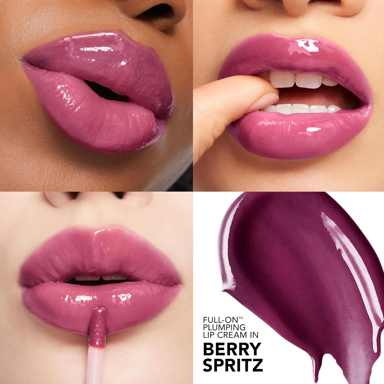 BUXOM Full-On Plumping Lip Cream, Lip Plumper Gloss, Enhancing Tinted Lip Plumper, Moisturizing Lip Gloss with Peptides and Vitamin E, Cruelty Free