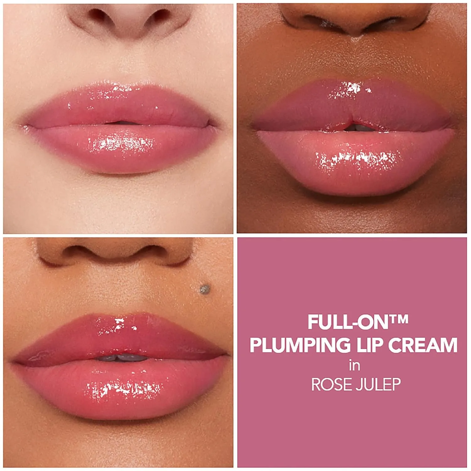 BUXOM Full-On Plumping Lip Cream, Lip Plumper Gloss, Enhancing Tinted Lip Plumper, Moisturizing Lip Gloss with Peptides and Vitamin E, Cruelty Free