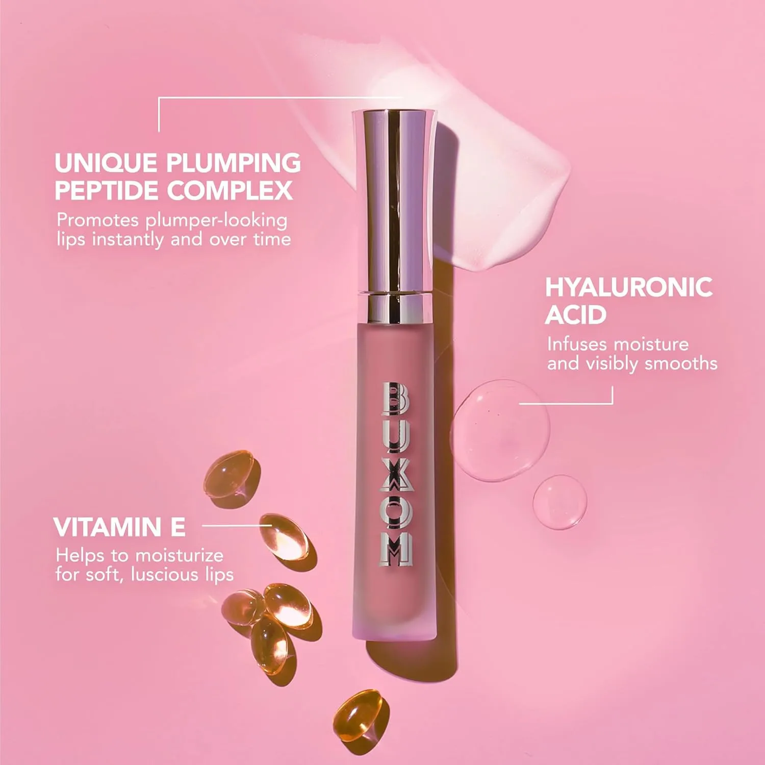 BUXOM Full-On Plumping Lip Cream, Lip Plumper Gloss, Enhancing Tinted Lip Plumper, Moisturizing Lip Gloss with Peptides and Vitamin E, Cruelty Free