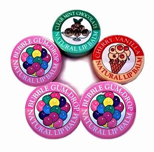 Candy Kisses Natural Lip Balm 5 Piece Assortment