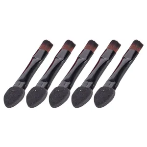 CANIGHT Eyebrow Lip Brush Set Double-sided Makeup Brushes Eye Shadow Sponge Applicator for Women Girls Black 50pcs