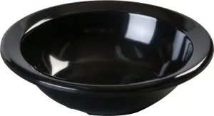 Carlisle FoodService Products Kingline Reusable Plastic Bowl Fruit Bowl with Rim for Home and Restaurant, Melamine, 4.75 Ounces, Black, (Pack of 48)