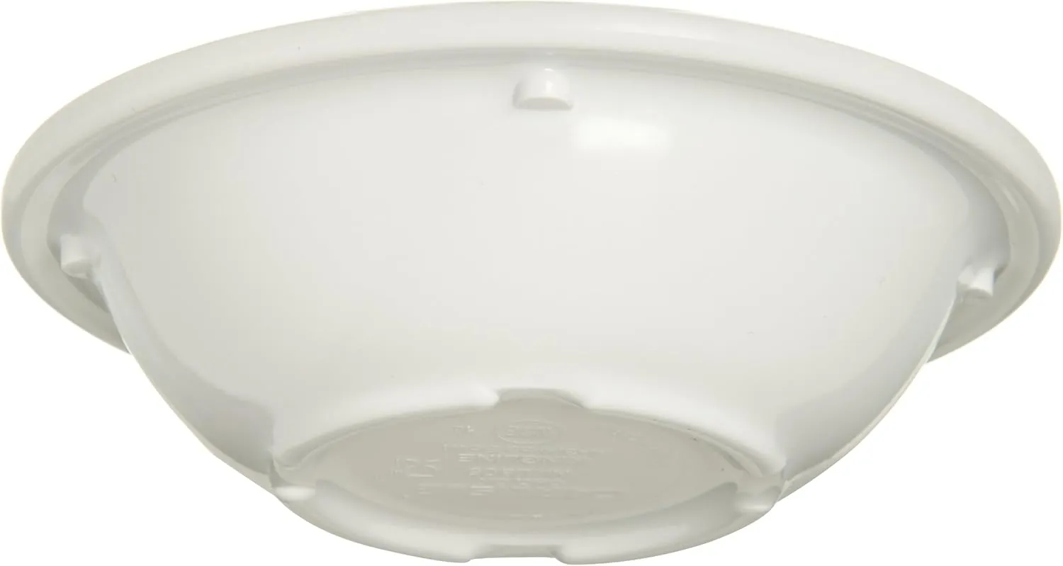 Carlisle FoodService Products Kingline Reusable Plastic Bowl Fruit Bowl with Rim for Home and Restaurant, Melamine, 4.75 Ounces, White, (Pack of 48)