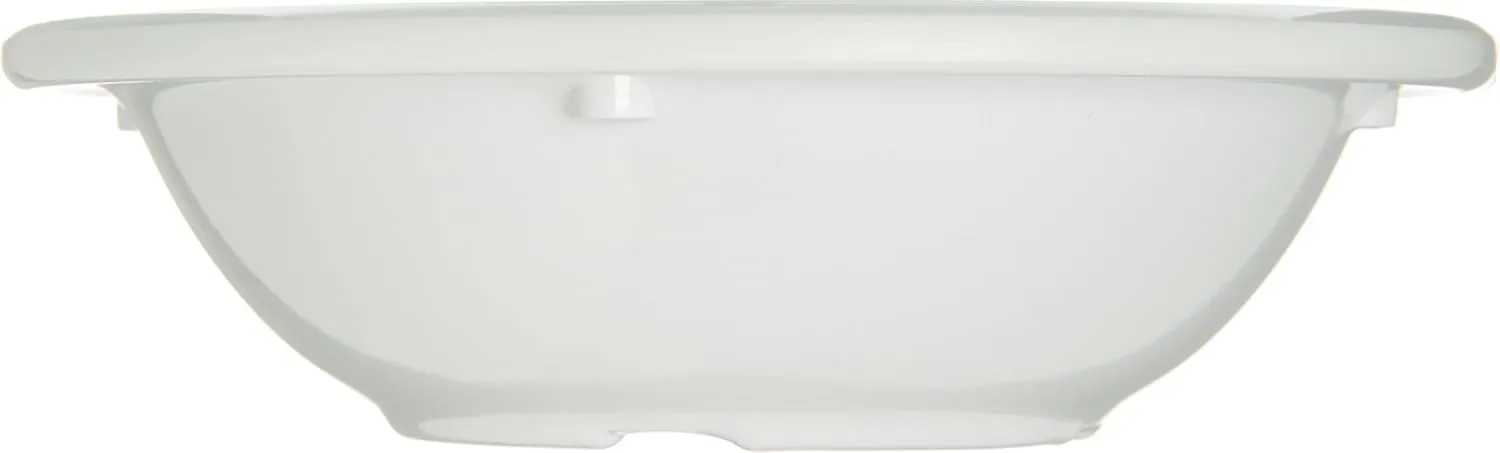 Carlisle FoodService Products Kingline Reusable Plastic Bowl Fruit Bowl with Rim for Home and Restaurant, Melamine, 4.75 Ounces, White, (Pack of 48)