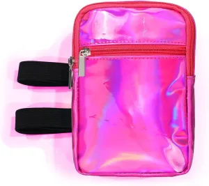 Carnival Leg Bag Holographic Thigh Bag with Adjustable Strap Leg Harness Women Summer Iridescent Travel Hiking Pack(Pink,Leg Bag)