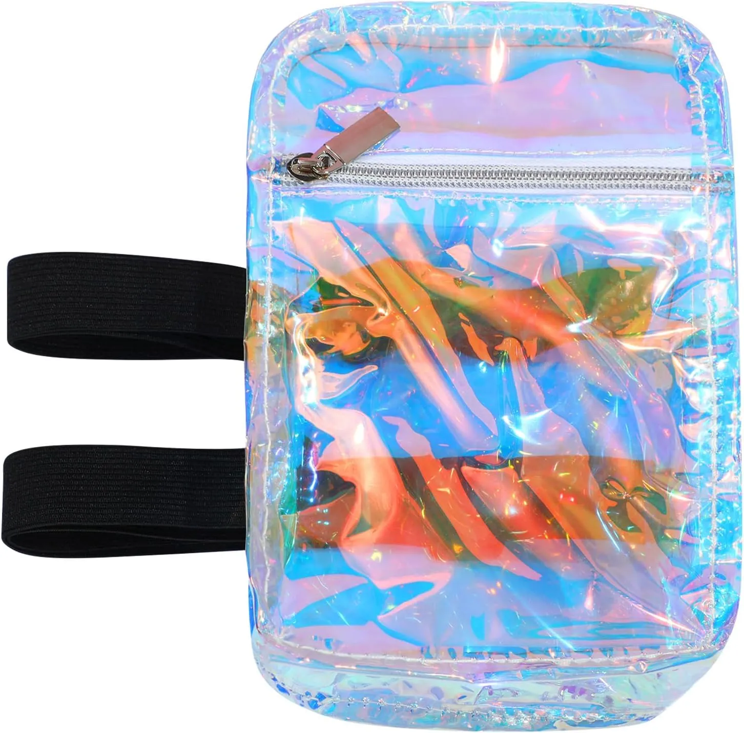 Carnival Thigh Bag Holographic Thigh Pack with Adjustable Strap Leg Harness for Women Iridescent Hiking Travel Pack (Multicolor)