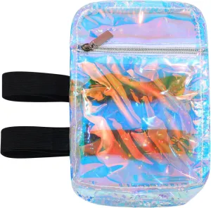 Carnival Thigh Bag Holographic Thigh Pack with Adjustable Strap Leg Harness for Women Iridescent Hiking Travel Pack (Multicolor)