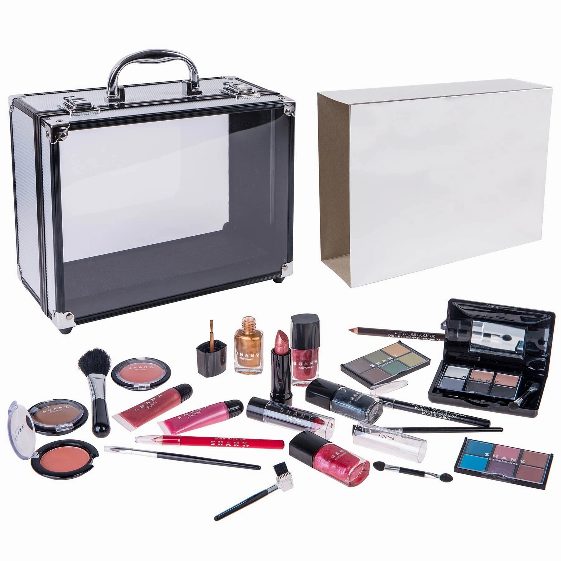 Carry All Trunk Makeup Set - Silver