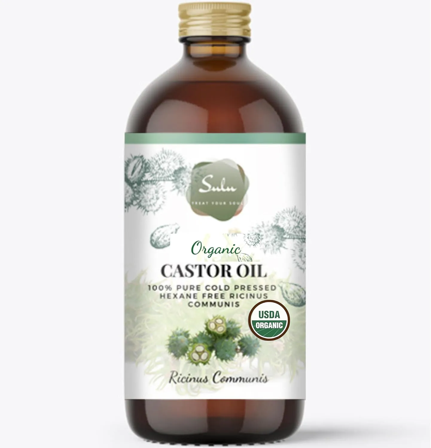 Castor Oil- 100% Pure Cold Pressed Hexane Free- 8 oz