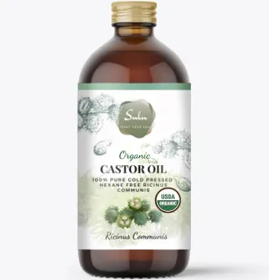 Castor Oil- 100% Pure Cold Pressed Hexane Free- 8 oz
