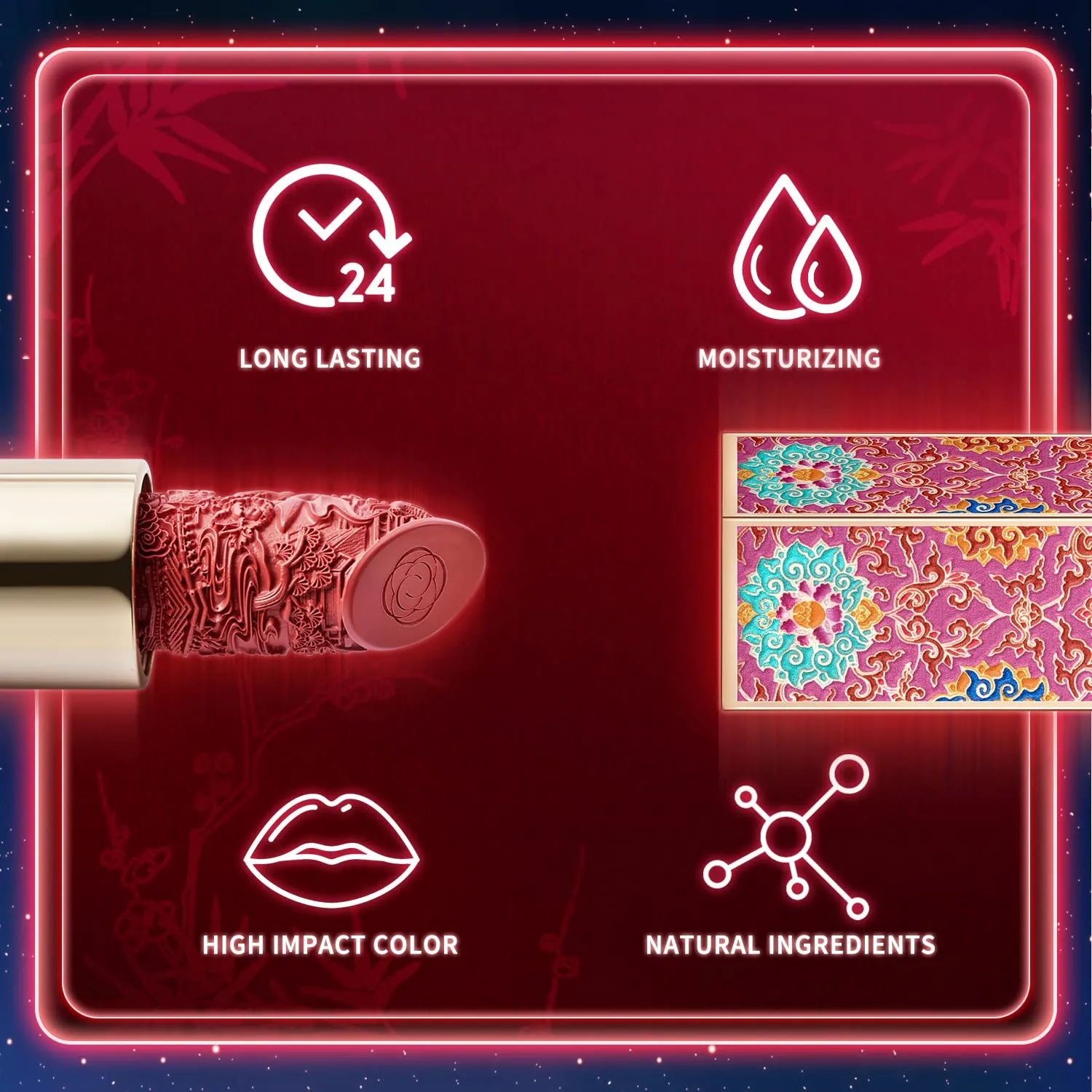 Catkin Lipstick Hydrating High Impact Color Infused with Vitamin E and Avocado Oil Smooth Soft Texture Long Lasting Glow   Matte Finish 4pcs with Gift Box