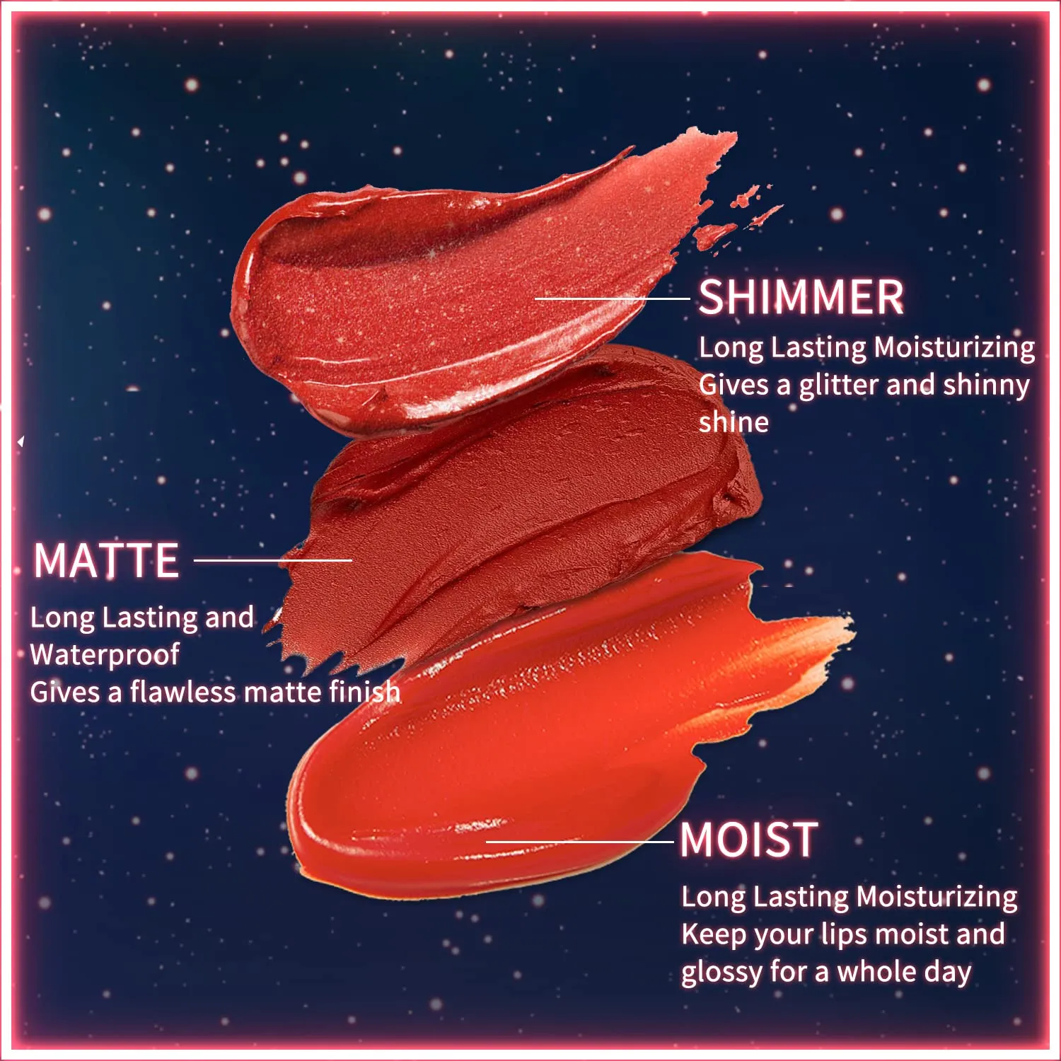 Catkin Lipstick Hydrating High Impact Color Infused with Vitamin E and Avocado Oil Smooth Soft Texture Long Lasting Glow   Matte Finish 4pcs with Gift Box