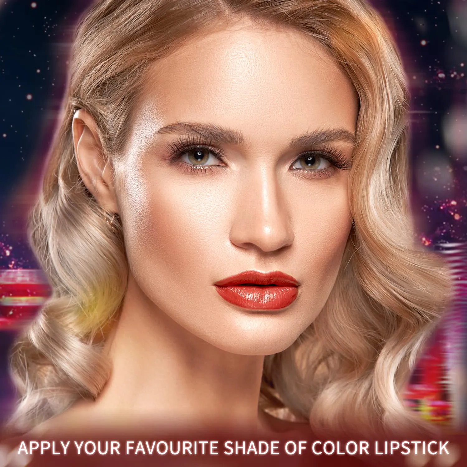 Catkin Moist Lipstick Hydrating High Impact Color Infused with Vitamin E and Avocado Oil Smooth Soft Texture Long Lasting Orang Glow Finish 128