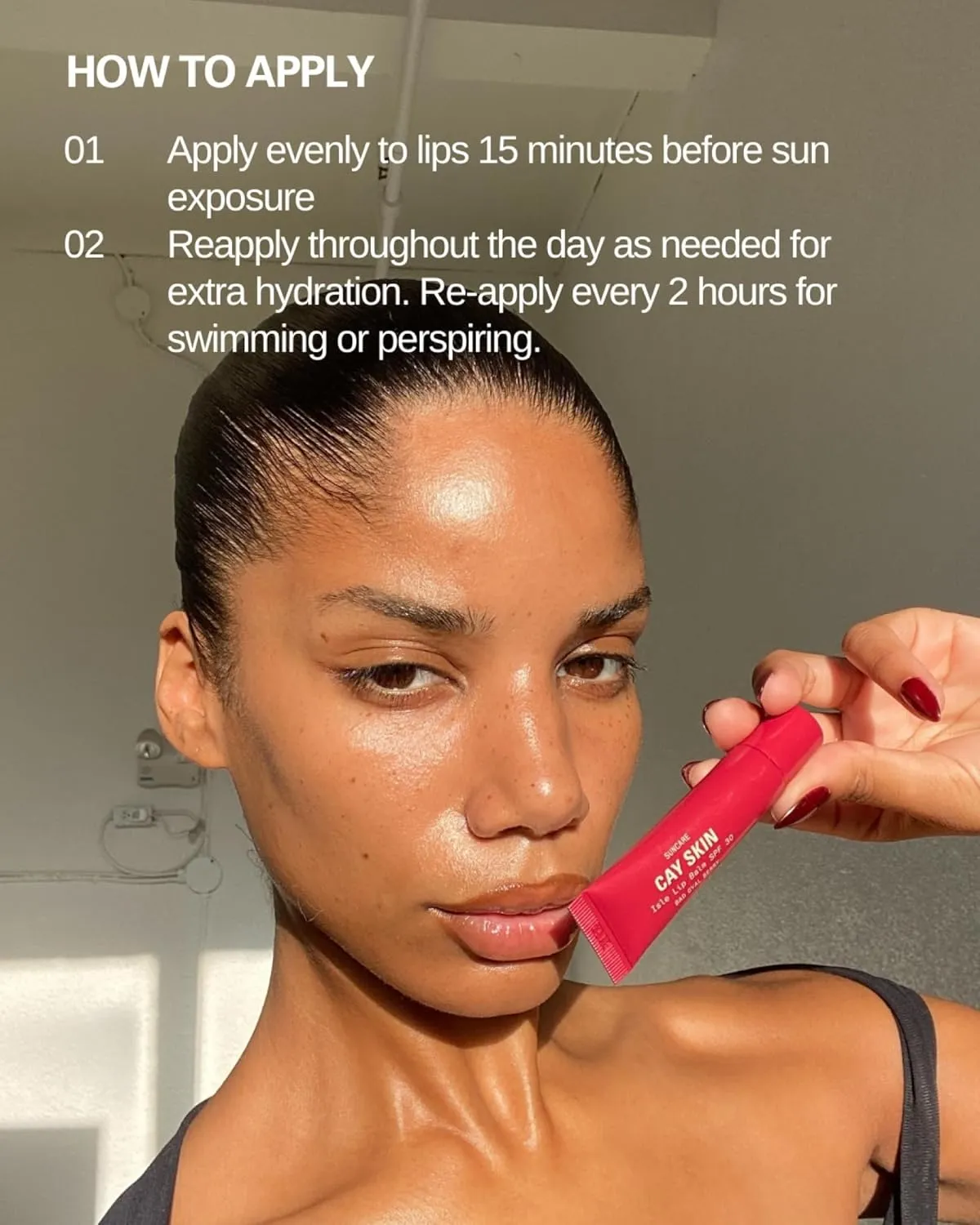 Cay Skin Isle Lip Balm SPF 30 – High Shine, Hydrating, Non-Sticky Lip Gloss in Vanilla Brown Sugar Flavor – Formulated with Natural Ingredients for All Skin Tones – Bad Gyal Berry