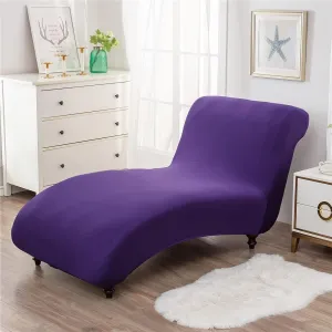 Chaise Lounge Cover Elasticity Slipcover Luxury Chair Cover for Living Room Indoor Furniture Ultra Soft Machine Washable (Purple)