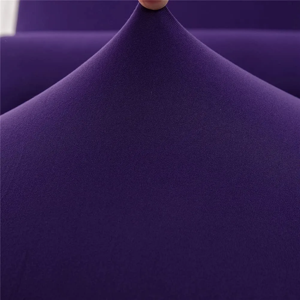 Chaise Lounge Cover Elasticity Slipcover Luxury Chair Cover for Living Room Indoor Furniture Ultra Soft Machine Washable (Purple)